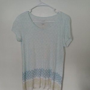 PureJill J Jill Blue Linen Rayon Womens XS XSmall Tunic Blouse Shirt Pullover